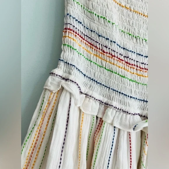 PQ Swim PilyQ Revolve Stephanie Maxi Dress Size XS/S Striped Smocked Tube Dress - Picture 3 of 13